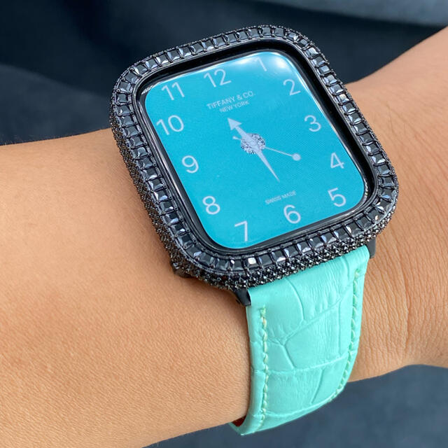 Apple Watch - 再入荷⚫︎44mm用アップルウォッチ用ブラックカスタム