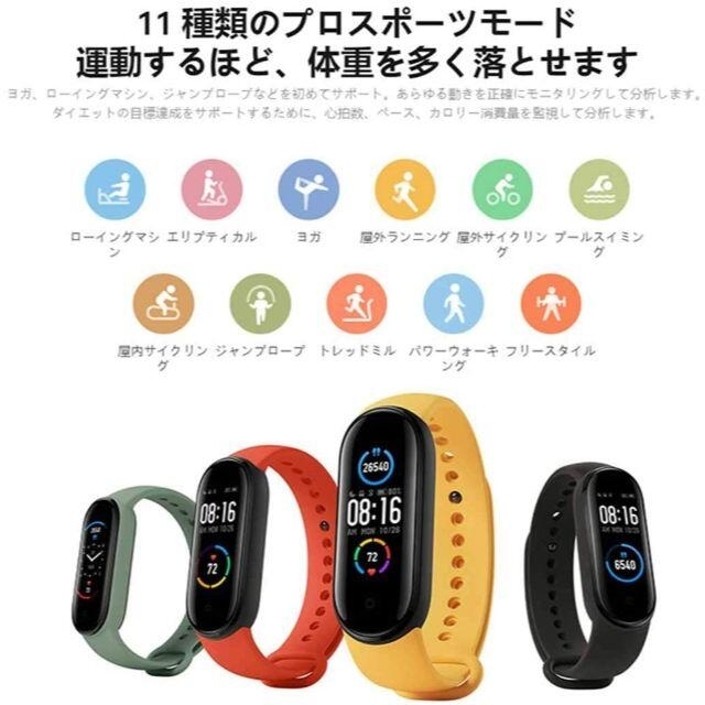 〈新品・未開封〉xiaomi mi band 5 グローバル版 24時間以内発送 メンズの時計(腕時計(デジタル))の商品写真