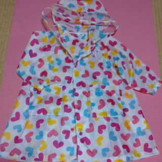 キッズフォーレ(KIDS FORET)の女児カッパ  Kids Foret  Sサイズ【収納袋つき】(レインコート)