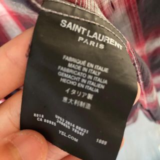 Saint Laurent - saint laurent paris チェックシャツの通販 by うめ