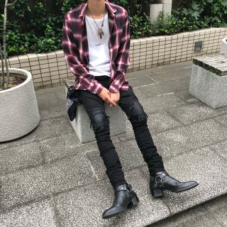 saint laurent paris サンローラン 14aw チェックシャツ