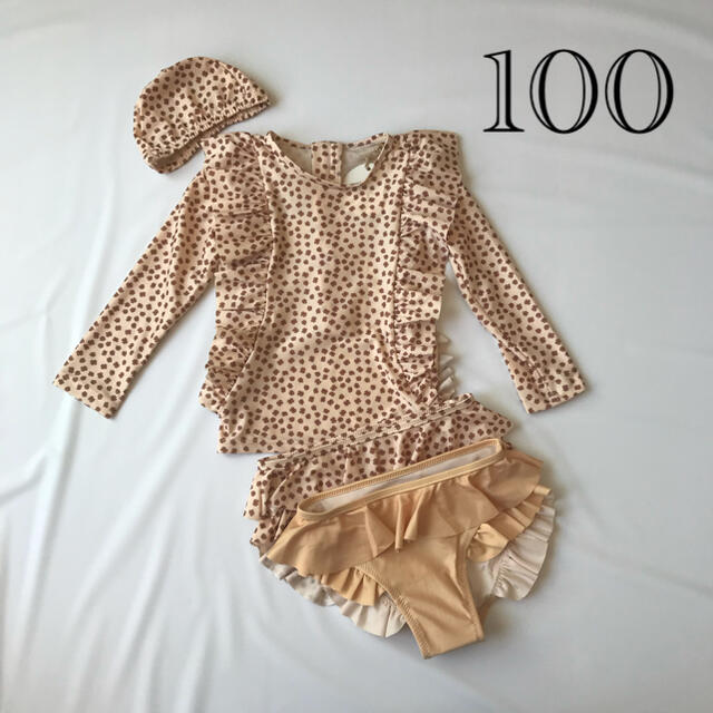 100cm  キッズ　ガールズ   ラッシュガード  【539】 キッズ/ベビー/マタニティのキッズ服女の子用(90cm~)(水着)の商品写真