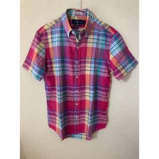 ポロラルフローレン(POLO RALPH LAUREN)の新品未使用！　ラルフローレン　ピンク系半袖シャツ メンズ(シャツ)