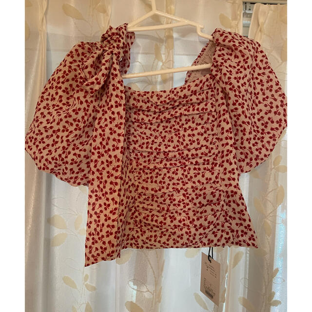 Garden Floral-print Ribbon Blouse