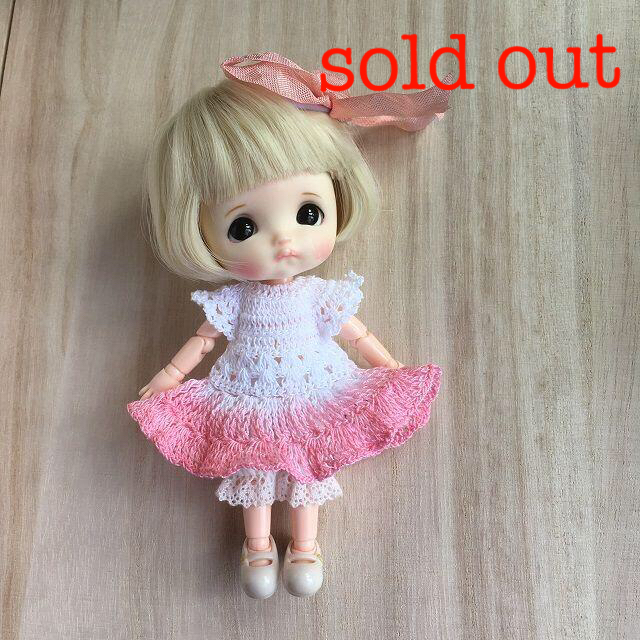 sold out  オビツ１１サイズ　★リボンセット　金魚風　№６０