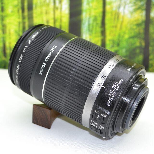 キャノン望遠レンズ☆EF-S 55-250mm手ブレ補正つき☆1766-1 送料無料