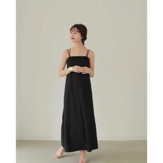 アメリヴィンテージ(Ameri VINTAGE)のL'Or Back Cross Camisole Dress(ロングワンピース/マキシワンピース)