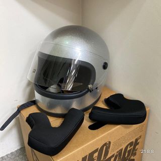 フルフェイスヘルメット 族ヘル SG規格品 ビンテージ シルバーラメ
