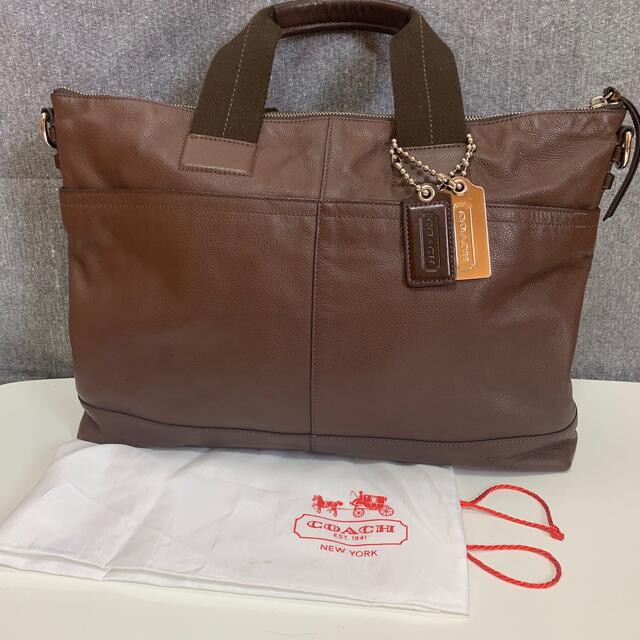 COACH コーチ ビジネスバッグ ブリーフバッグ 革 レザー 茶 70490のサムネイル