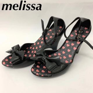 希少 melissa メリッサ ウェッジ リボン デザイン 香り付 ピンク