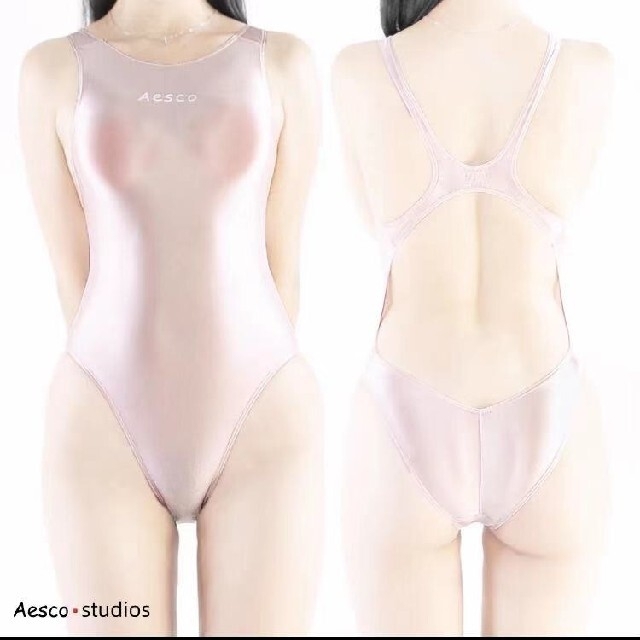 AESCO 純正品 競泳水着 体操着 半分バッグ エロカワ 光沢 スベスベの通販 by LEOHEX AESCO専門店|ラクマ 体操服風 水着 海 プール レディース イベント ブラック