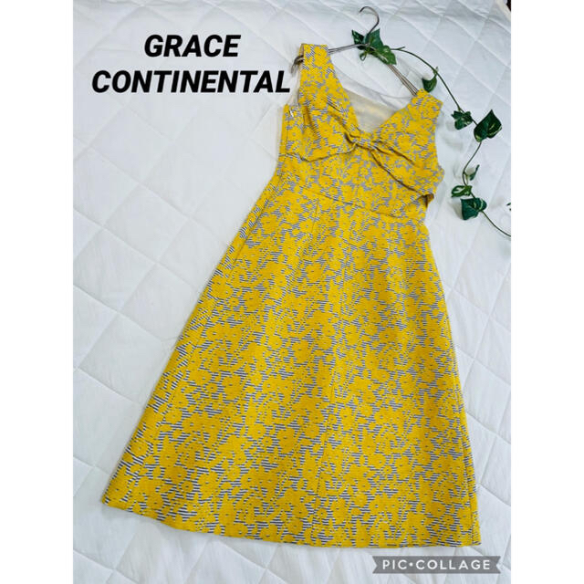 GRACE CONTINENTAL  グレースコンチネンタル　総柄刺繍ワンピース 1