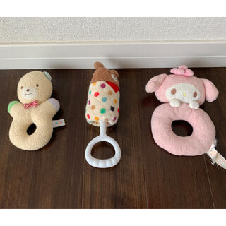 ミキハウス(mikihouse)のマイメロのみ売約済み赤ちゃん鳴り物おもちゃガラガラミキハウスサンリオ(がらがら/ラトル)