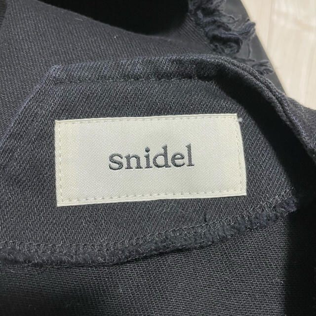 SNIDEL(スナイデル)のスナイデル　デニム　フリンジ　ワンピース レディースのワンピース(ひざ丈ワンピース)の商品写真