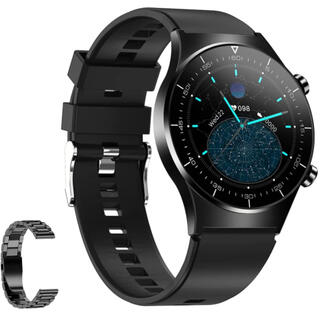 スマートウォッチ Bluetooth5.0 1.28インチフルタッチスクリーン (腕時計(デジタル))