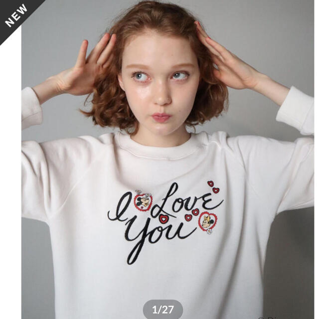 epine ＜Mickey & Minnie＞ I LOVE YOU sweat レディースのトップス(パーカー)の商品写真