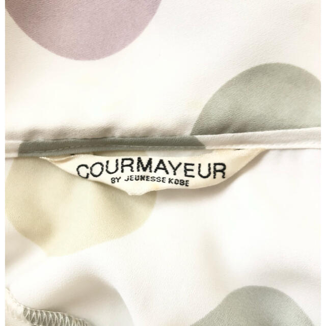 【春服】❤COURMAYEUR❤ シャツ ブラウス 白 水玉 緑 黄 ピンク レディースのトップス(シャツ/ブラウス(長袖/七分))の商品写真