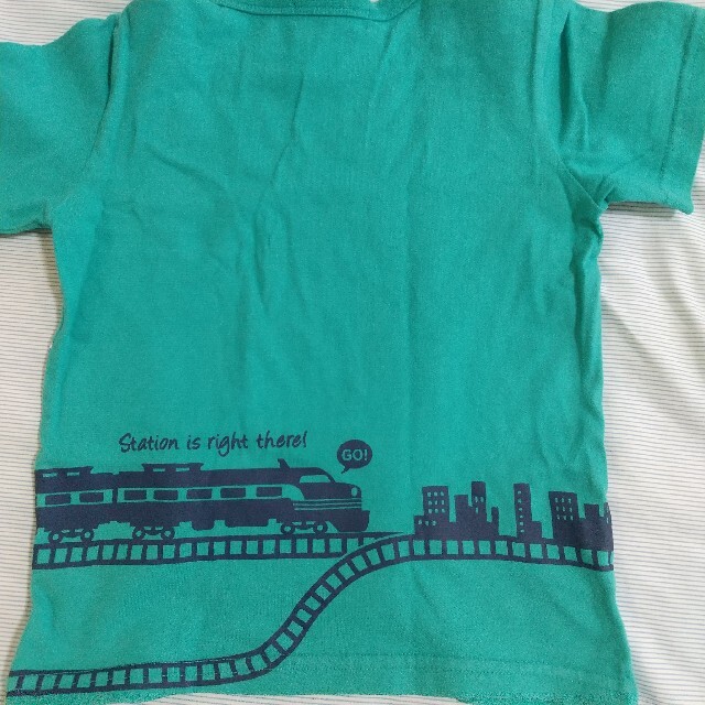 kladskap(クレードスコープ)のクレードスコープ 電車 Tシャツ 110 グリーン キッズ/ベビー/マタニティのキッズ服男の子用(90cm~)(Tシャツ/カットソー)の商品写真