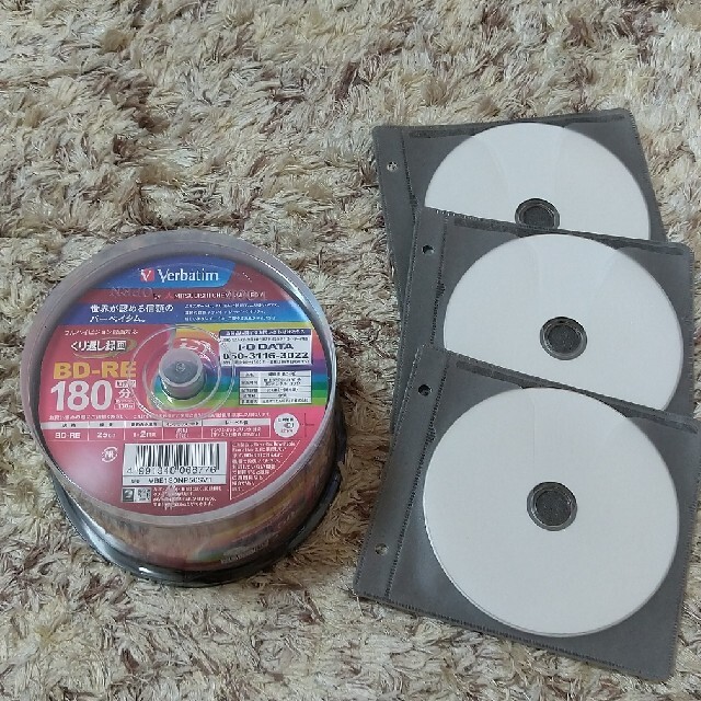 三菱ケミカル(ミツビシケミカル)の☆新品☆Verbatim繰返し録画用Blu-ray DISK25GB×10枚 スマホ/家電/カメラのテレビ/映像機器(ブルーレイレコーダー)の商品写真