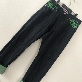 エクストララージ(XLARGE)の【美品】X-LARGE エクストララージ デニム ロールアップ ジーンズ　W32(デニム/ジーンズ)