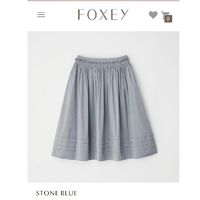 FOXEY(フォクシー)の【新品】FOXEY Skirt "Provence" ストーンブルー 38 レディースのスカート(ひざ丈スカート)の商品写真