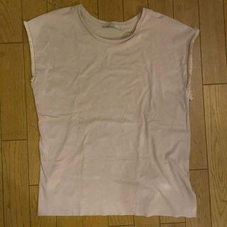 ザラ(ZARA)のZARAエコスウェードフリンジトップ(カットソー(半袖/袖なし))