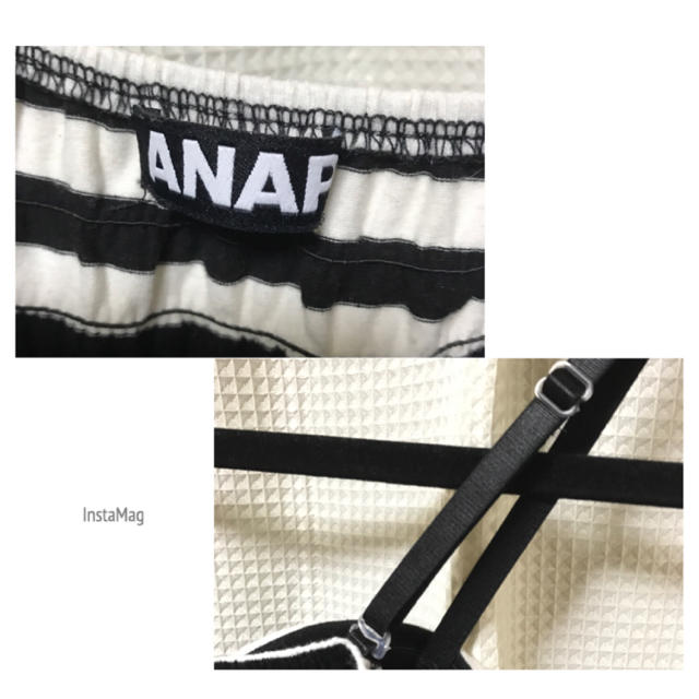 ANAP(アナップ)の値下げ■ANAP■ボーダー胸下切り替えミニベアワンピ レディースのワンピース(ミニワンピース)の商品写真