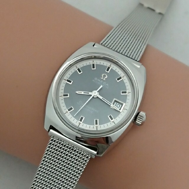 OMEGA(オメガ)のOH済 1969年製 オメガ シーマスター レディース グレー文字盤 自動巻き レディースのファッション小物(腕時計)の商品写真