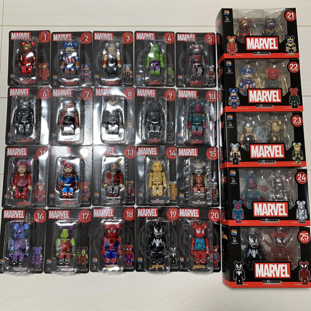 ベアブリック マーベル MARVEL 通常版コンプ ファミマ ハッピーくじ