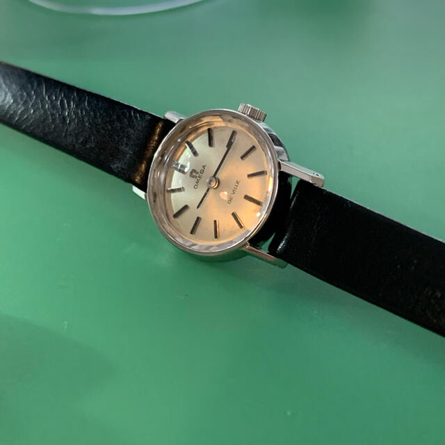 オーバーホール済み　動作保証2年　OMEGA  DEVILLE カットガラス