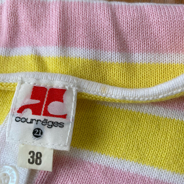 Courreges(クレージュ)のcourreges タンクトップ　ノースリーブ　カットソー　ボーダー　クレージュ レディースのトップス(カットソー(半袖/袖なし))の商品写真