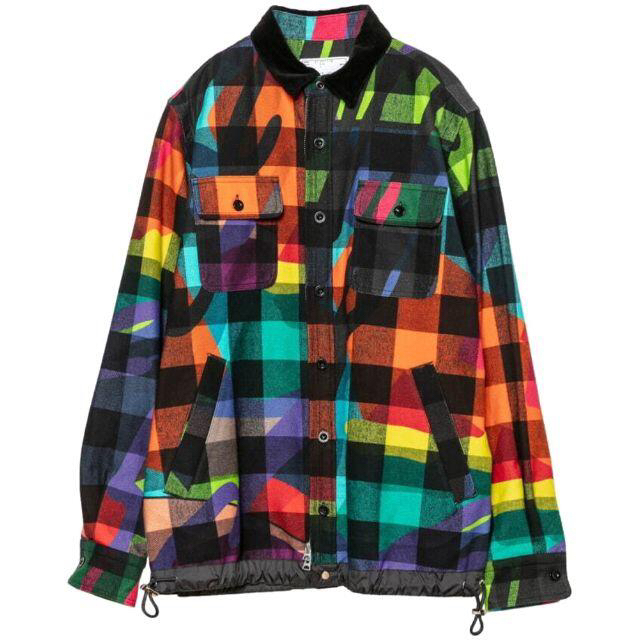 人気定番 sacai - sacai x KAWS Plaid Shirt multi 4 シャツ - even