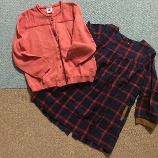 プチバトー(PETIT BATEAU)のプチバトー♡ピンクのカーディガン(カーディガン)