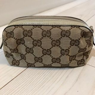 グッチ(Gucci)の【NPY商会サマーの　専用】グッチ　ポーチ　ベージュ(ポーチ)