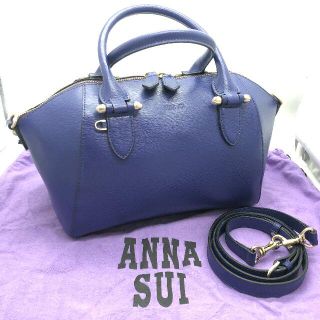 アナスイ(ANNA SUI)の【美品】アナスイ ショルダーバッグ ネイビー(ショルダーバッグ)