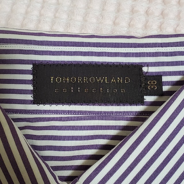 TOMORROWLAND(トゥモローランド)のTOMORROWLAND collection青(紫)ストライプシャツ レディースのトップス(シャツ/ブラウス(長袖/七分))の商品写真