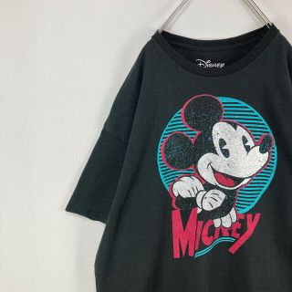 ディズニー(Disney)のディズニー☆レトロ オールド ミッキーマウス プリント 半袖Tシャツ カットソー(Tシャツ/カットソー(半袖/袖なし))