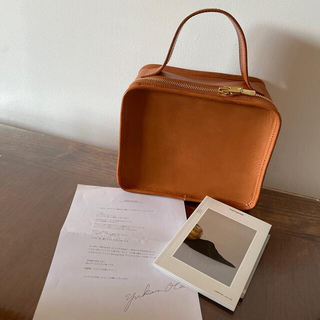 LIFESTYLIST Camel Leather Mini Book Bag(ハンドバッグ)
