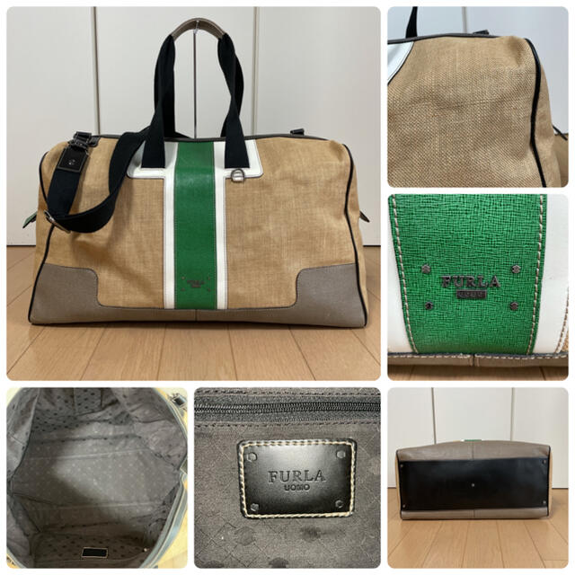 天然石ターコイズ ✨旅行ゴルフのパートナー✨ FURLA UOMO ボストン