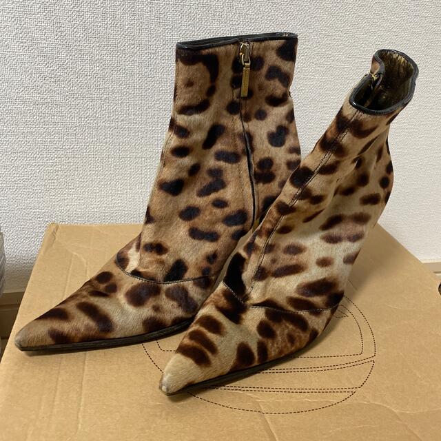 DOLCE&GABBANA - レオパード ハラコ ショートブーツ DOLCE&GABBANA