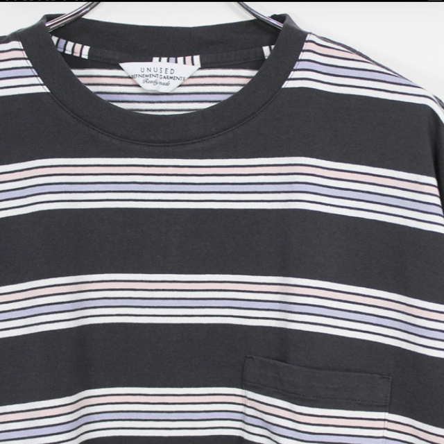 Unused アンユーズド マルチボーダーロングスリーブ Tシャツ