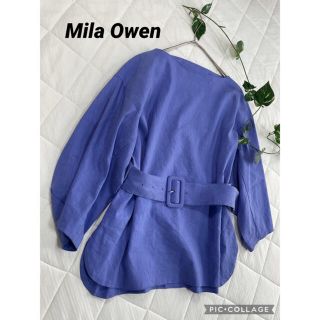 ミラオーウェン(Mila Owen)のミラオーウェン　Mila Owen  プルオーバーシャツ　ウエストベルトブラウス(シャツ/ブラウス(長袖/七分))