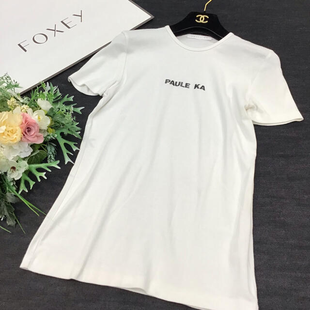 PAULE KA(ポールカ)のPAULE KA  ポールカ　⭐︎ Tシャツ　白 レディースのトップス(Tシャツ(半袖/袖なし))の商品写真