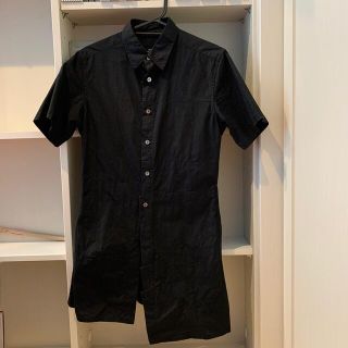 コムデギャルソン(COMME des GARCONS)のtricot COMME des GARÇONS 黒　ロングシャツ　ワンピース(シャツ/ブラウス(長袖/七分))