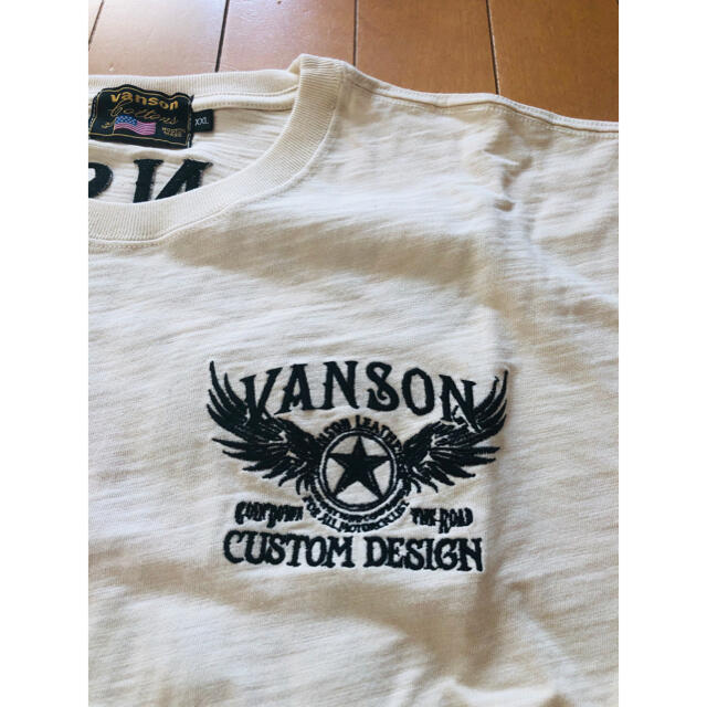 VANSON(バンソン)のバンソン VANSON ウイング スター  Tシャツ ナチュラル XXL 未使用 メンズのトップス(Tシャツ/カットソー(半袖/袖なし))の商品写真