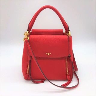 トリーバーチ(Tory Burch)のトリーバーチ　ハーフムーンショルダーバッグ　 レッド　45217　美品(ショルダーバッグ)