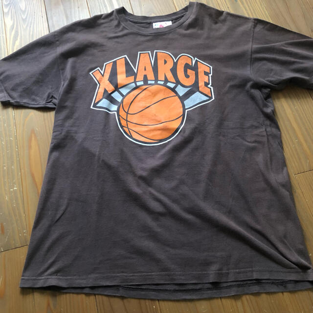 【入手困難！！】X-LARGE バスケ　Tシャツ　希少90sタグ　L ブラウン | フリマアプリ ラクマ