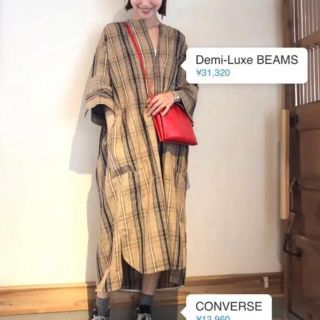 デミルクスビームス(Demi-Luxe BEAMS)のTICCA beams別注キーネックワンピース(ロングワンピース/マキシワンピース)