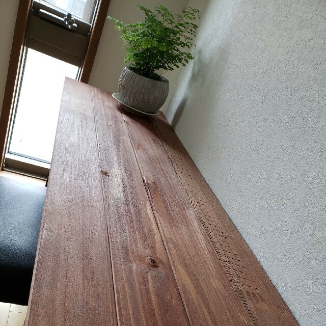 カウンターテーブル アンティーク ウォールナット 無垢 木目 ジャコビーン-