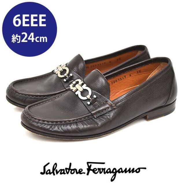 Salvatore Ferragamo(サルヴァトーレフェラガモ)のフェラガモ メンズ ローファー ビジネスシューズ 6EE(24)12900→ メンズの靴/シューズ(ドレス/ビジネス)の商品写真